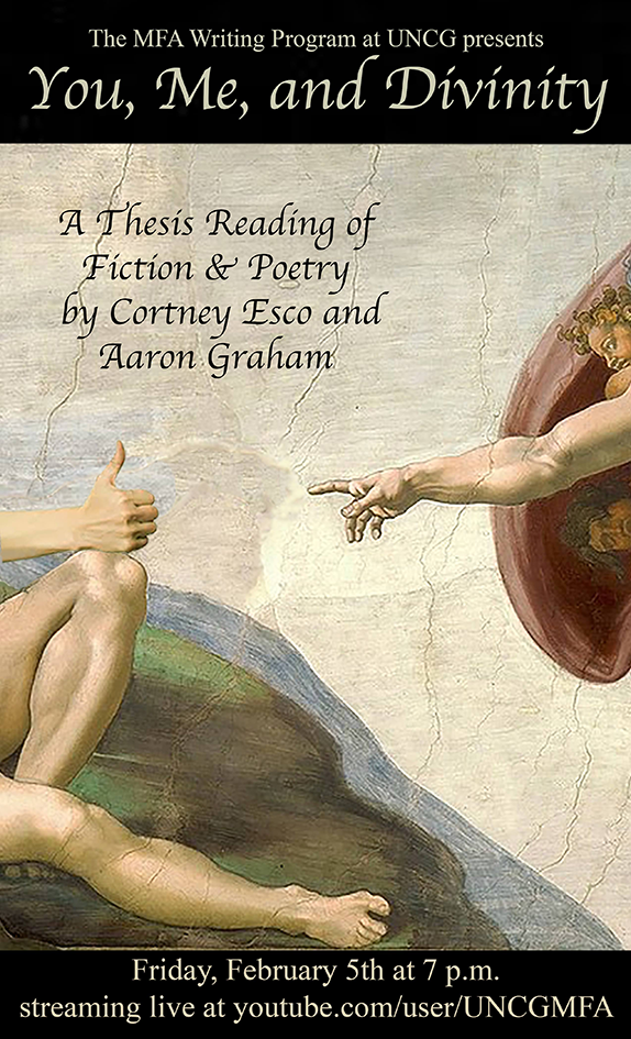Cortney Esco | Aaron Graham Thesis Reading Poster