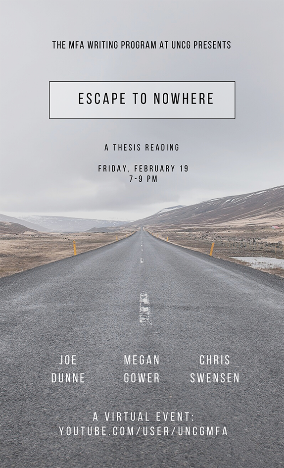 Joe Dunne | Megan Gower | Chris Swensen Reading Poster