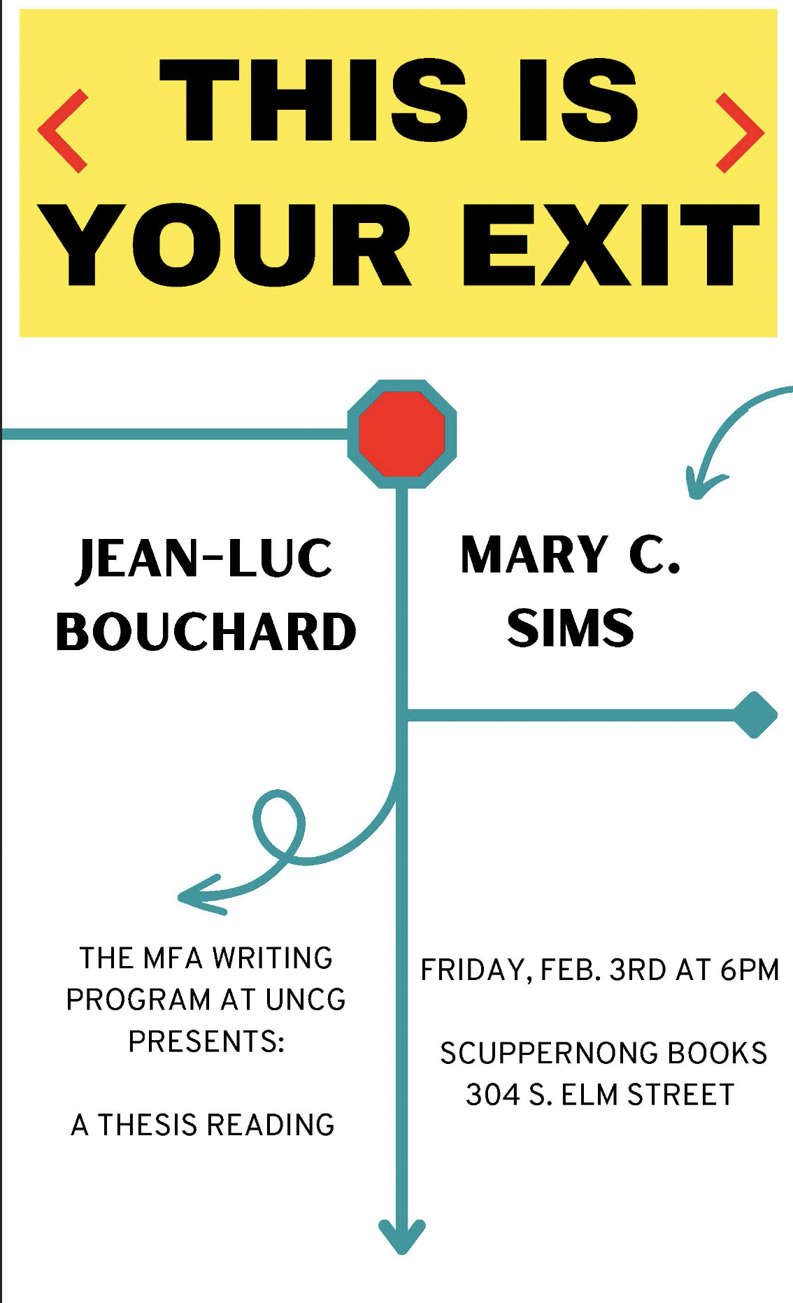 Jean-Luc Bouchard - Mary Sims Reading Poster