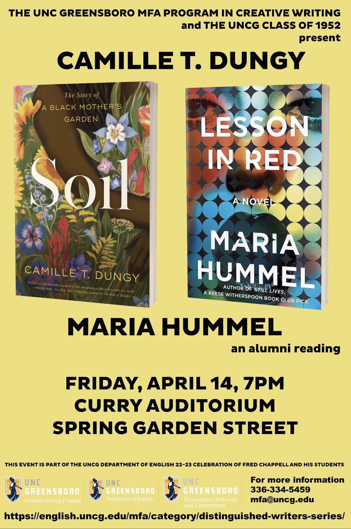 Camille Dungy - Maria Hummel Reading Poster