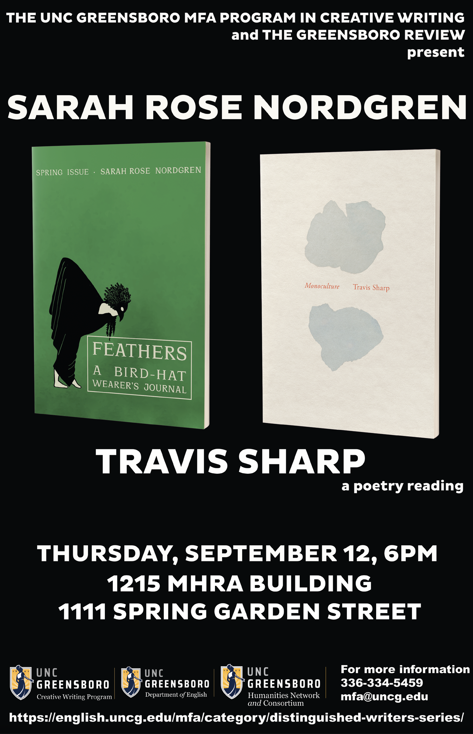 Sarah Rose Nordgren - Travis Sharp Reading Poster