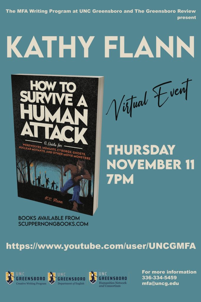 Event flyer for Kathy Flann
