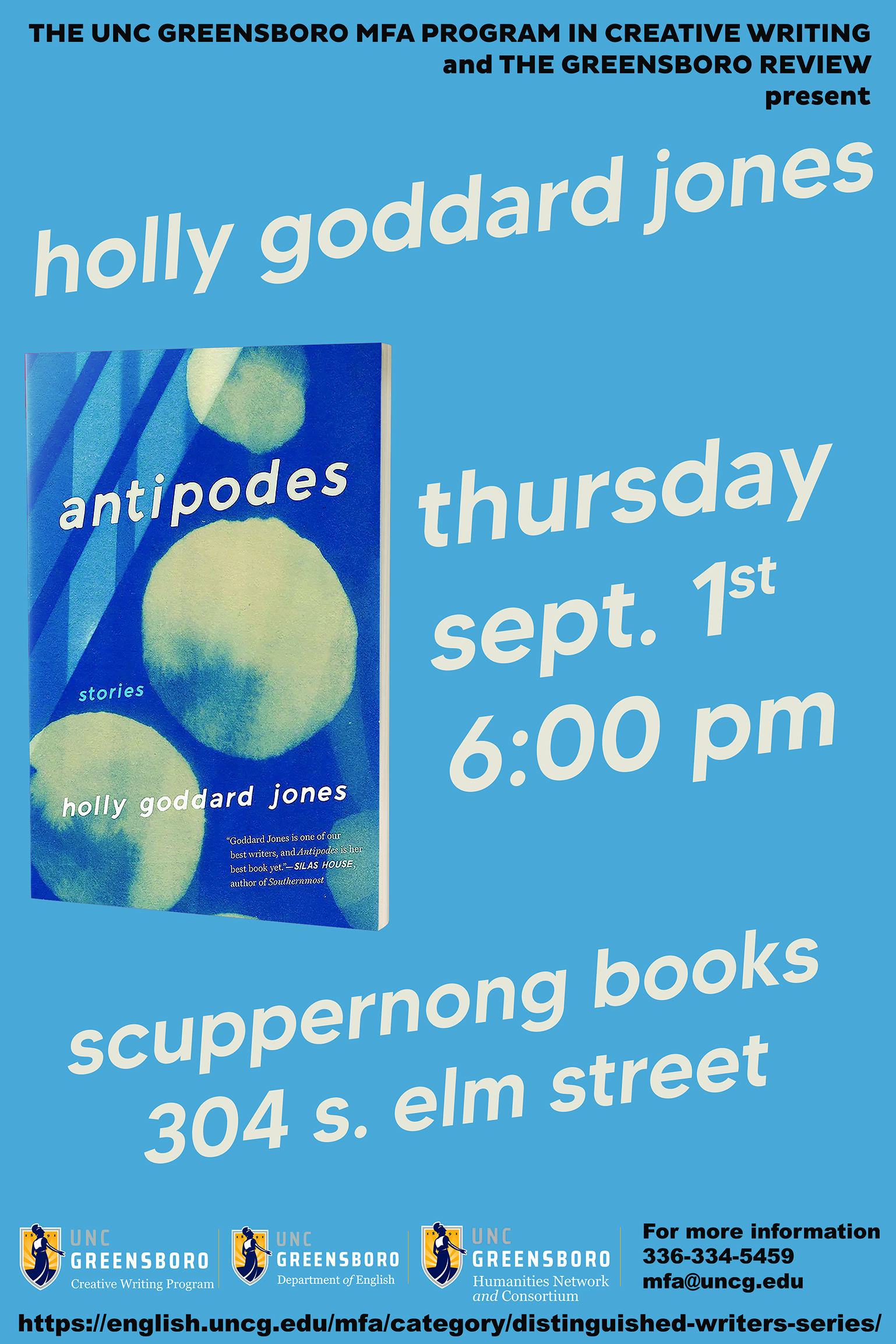 Holly Goddard Jones Reading Poster