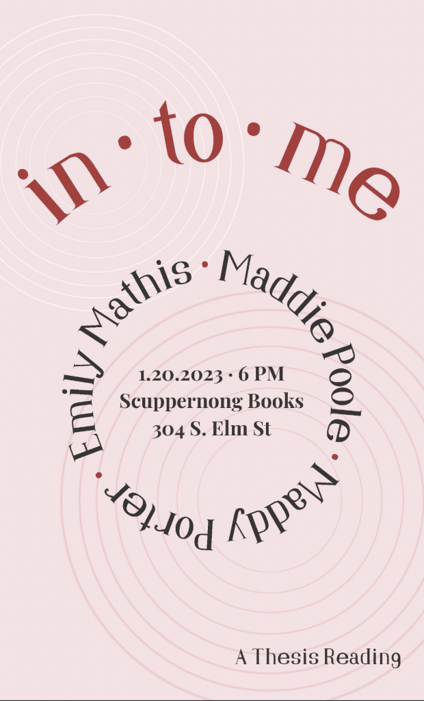 Emily Mathis - Maddie Poole - Maddy Porter - Reading Poster