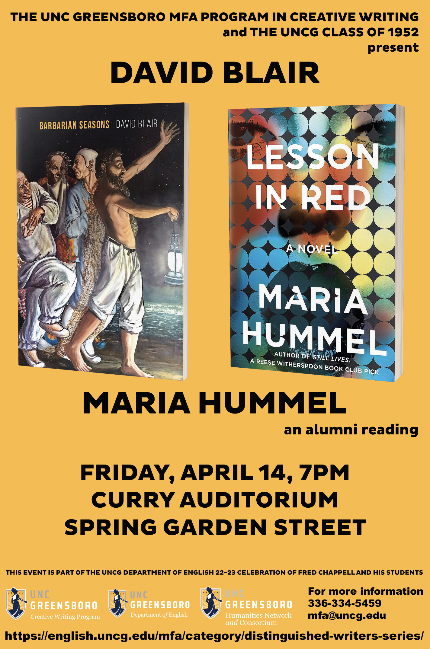 Maria Hummel - David Blair Reading Poster