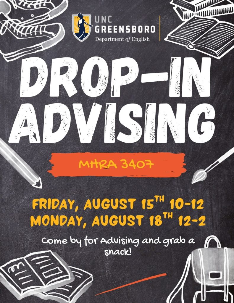 poster for drop-in advising in MHRA 3407