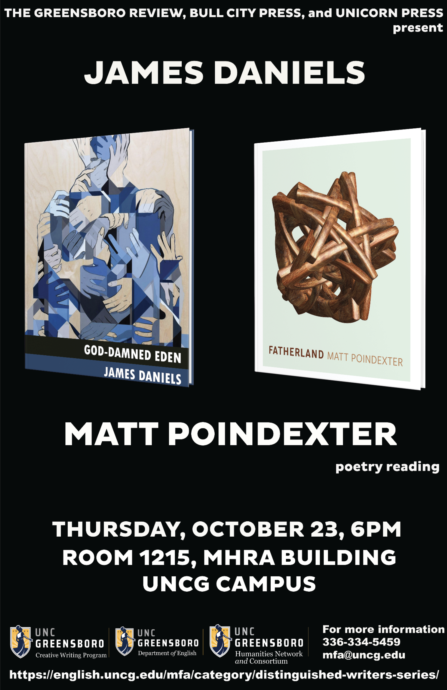 James Daniels and Matt Poindexter Reading Poster
